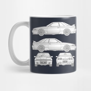 R32 GTR Blueprint Mug